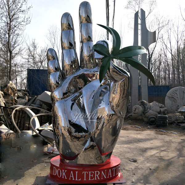 Custom made modern large metal sculptures mirror famous stainless steel sculpture for sale