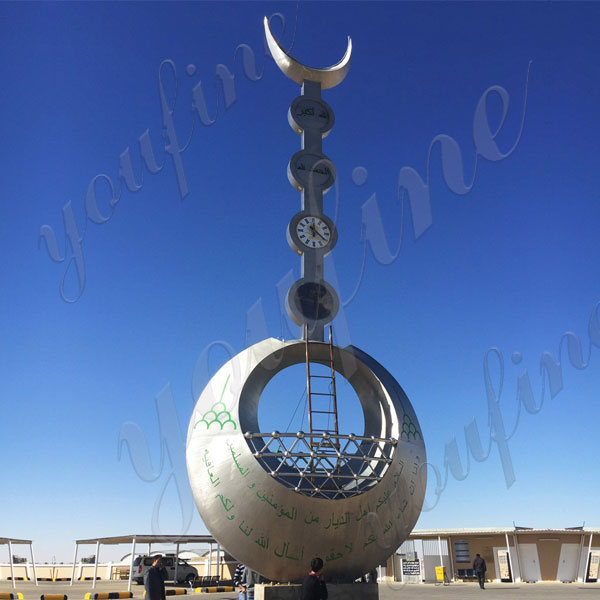 Large Mirror Polished Metal Sculptures for Sale Modern Stainless Steel Sculpture for Sale for Outdoor Decor UAE CSS-68